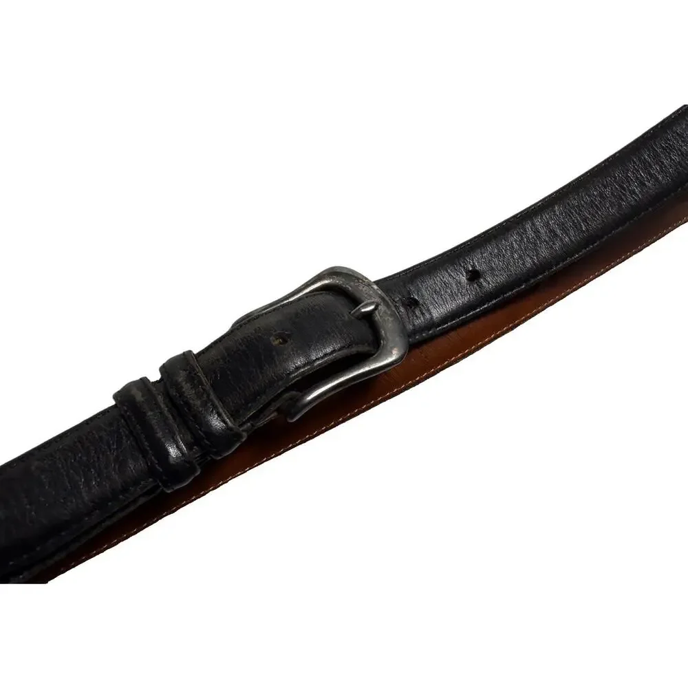 Coach Vintage Mens Belt 90s Size 38 Solid Black English Bridle Leather